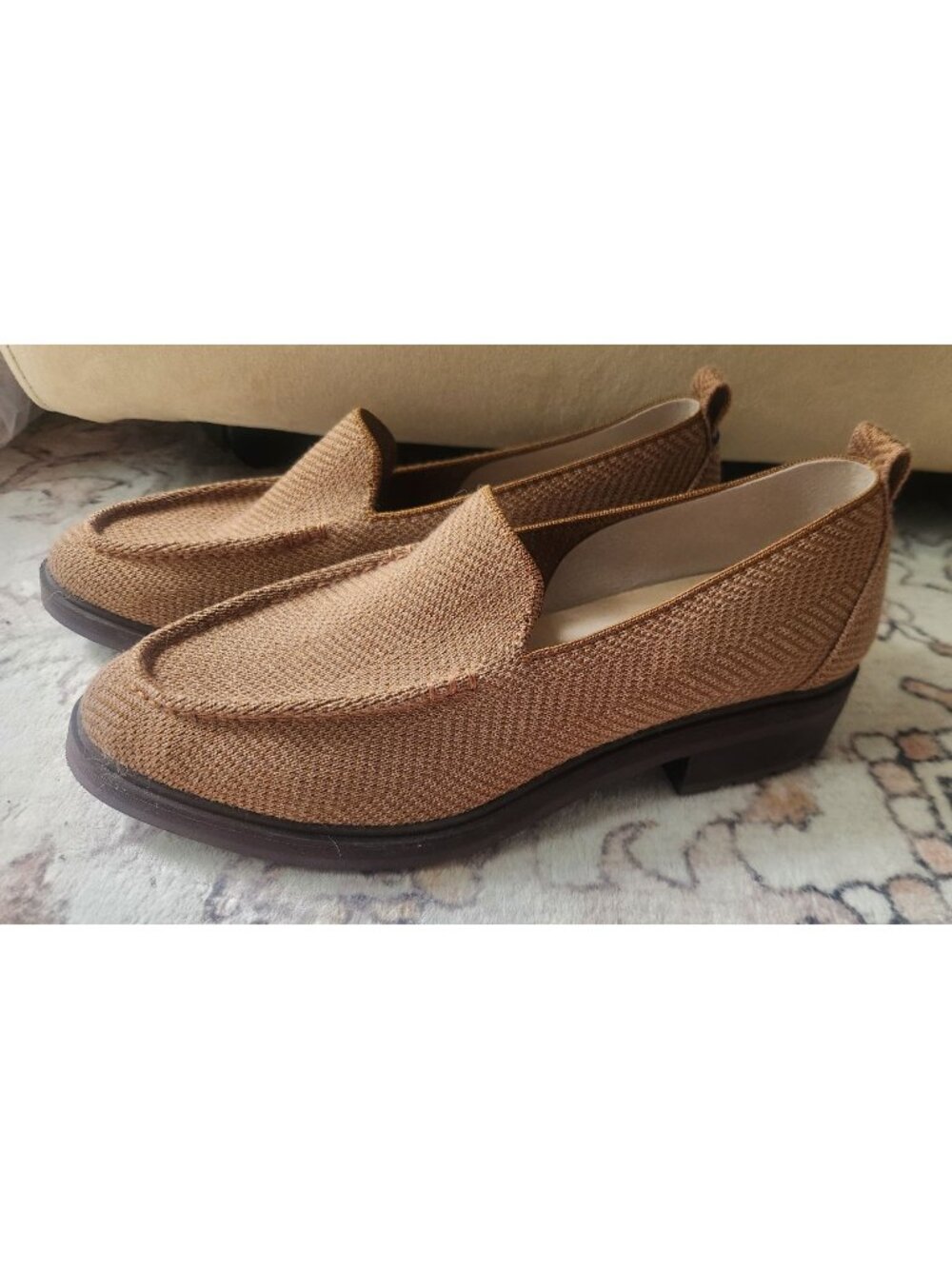 Rothy's Women's Sz. 9.5 Lug Loafer In Teak Herringbone Slip On Shoes
